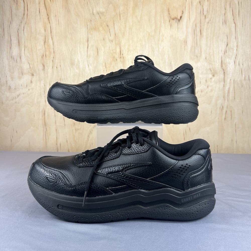 Brooks Ghost Max 2 Leather Women's Running Shoes Black Medium 11.5 1204321B072